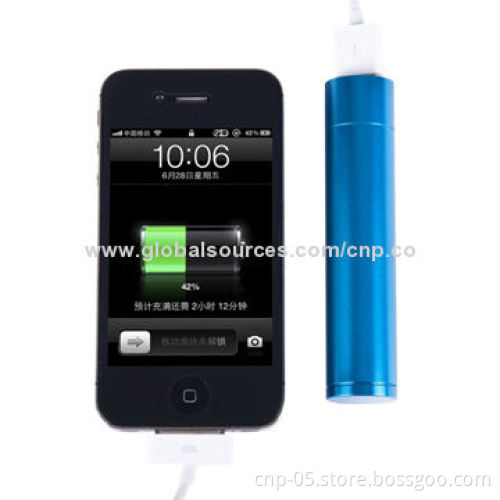 2,800mAh Power Tube with Only One USB Port for Input and Output, Sized 100 x 22mm, 72g Weight